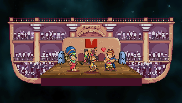 Aida corre nel palazzo del Faraone in pixel art