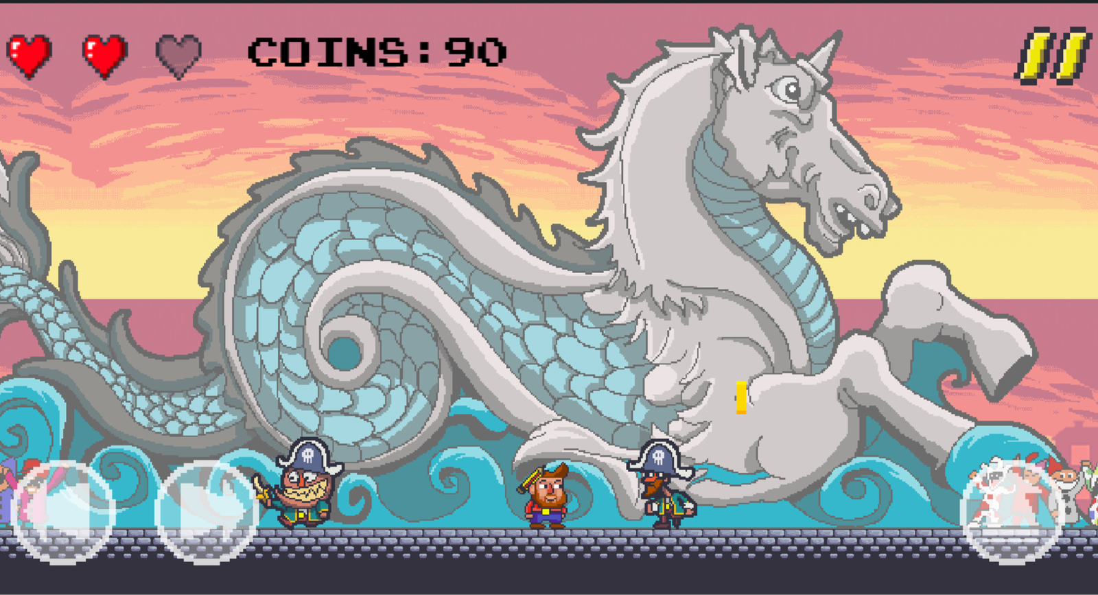 Burlagame title screen with logo and arcade graphics