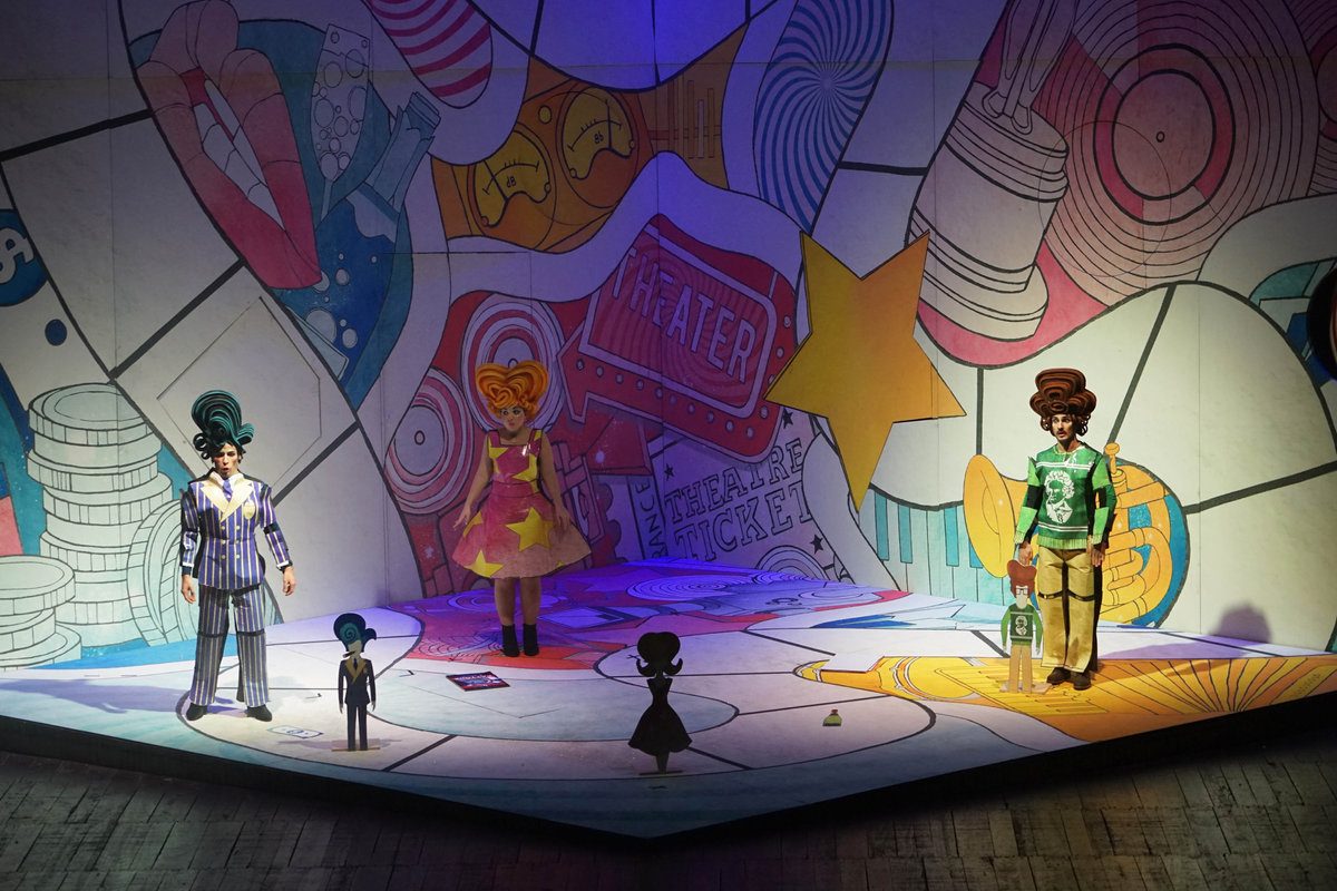 Dittico Napoletano - vista d'insieme del palcoscenico al Teatro Verdi