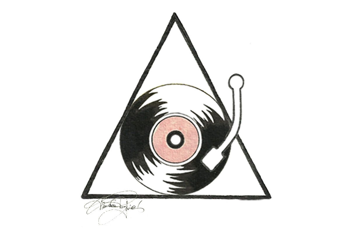 Composizione con figure mitologiche e onde sonore