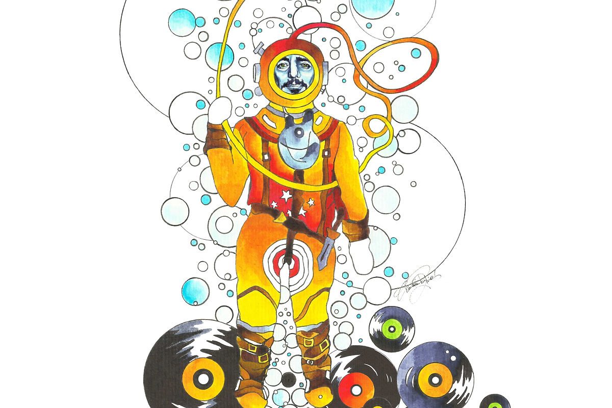 Dettaglio illustrato del booklet per il doppio CD