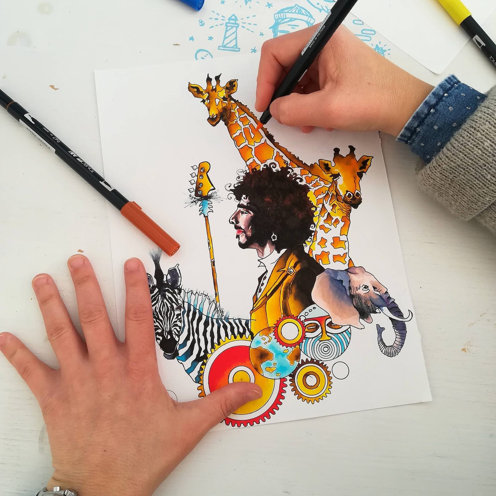 Finale del concerto con applausi e visual esplosivi