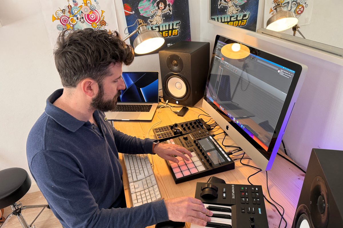 Il team Imaginarium durante le prove dello spettacolo