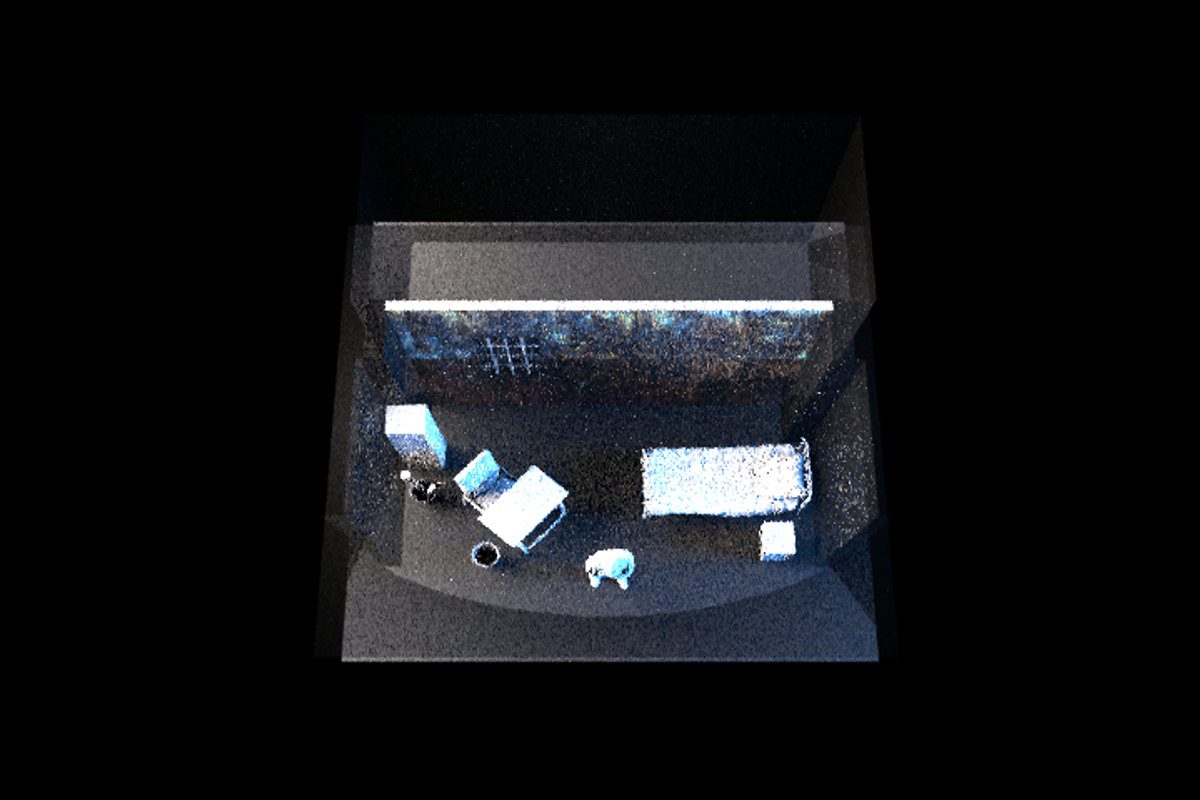 Vista d'insieme del palcoscenico al Graphic Novel Theatre