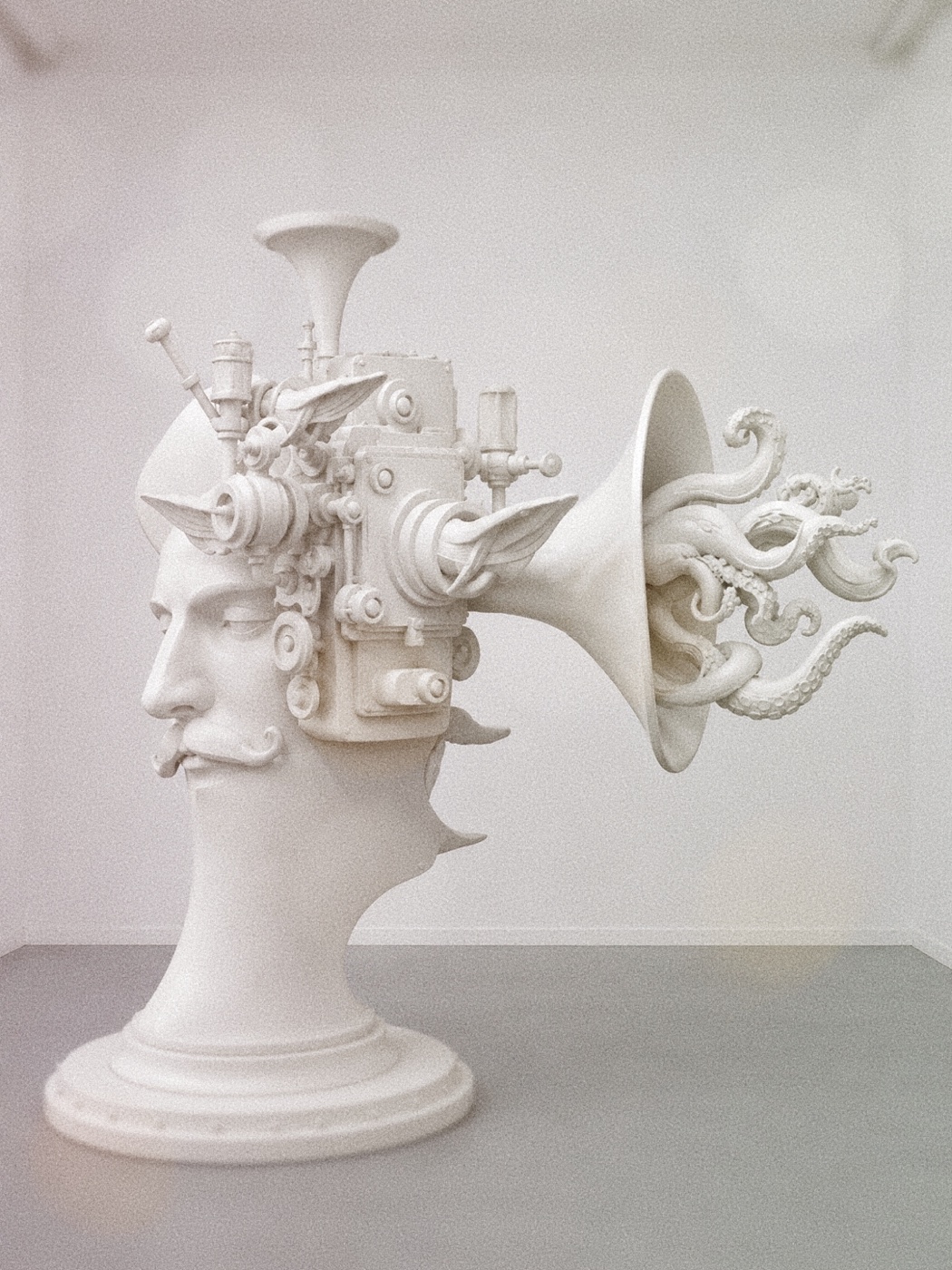 Mechanism-head sculpture realised by Imaginarium