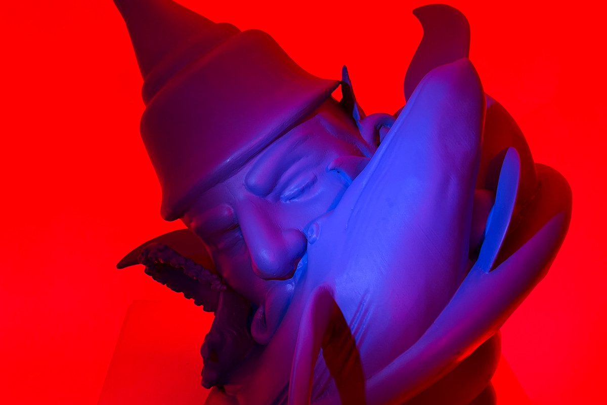 Spettro Nascosto - prospettiva interna dell'installazione luminosa