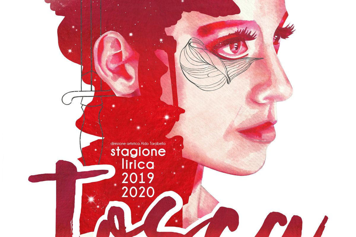 Teatro del Giglio - poster della stagione di prosa in blu