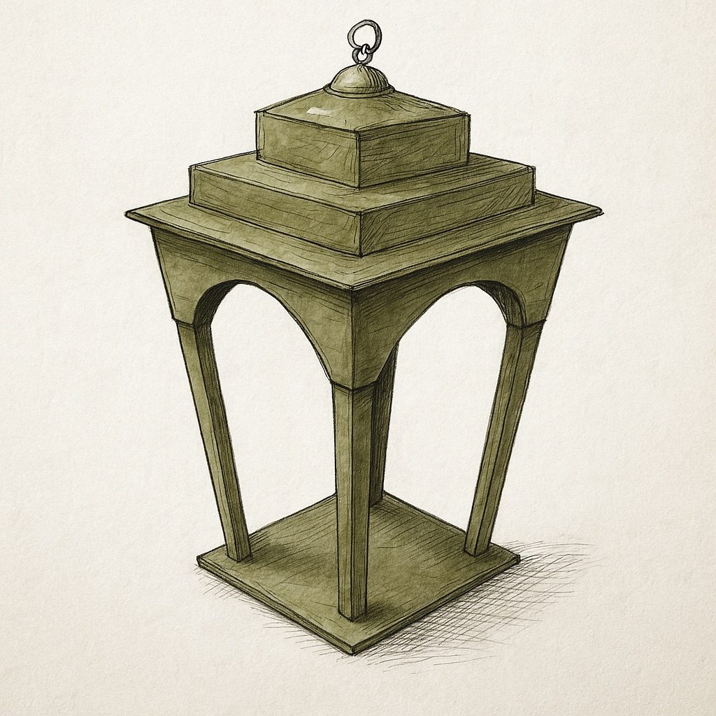 Disegno preparatorio del percorso scenografico