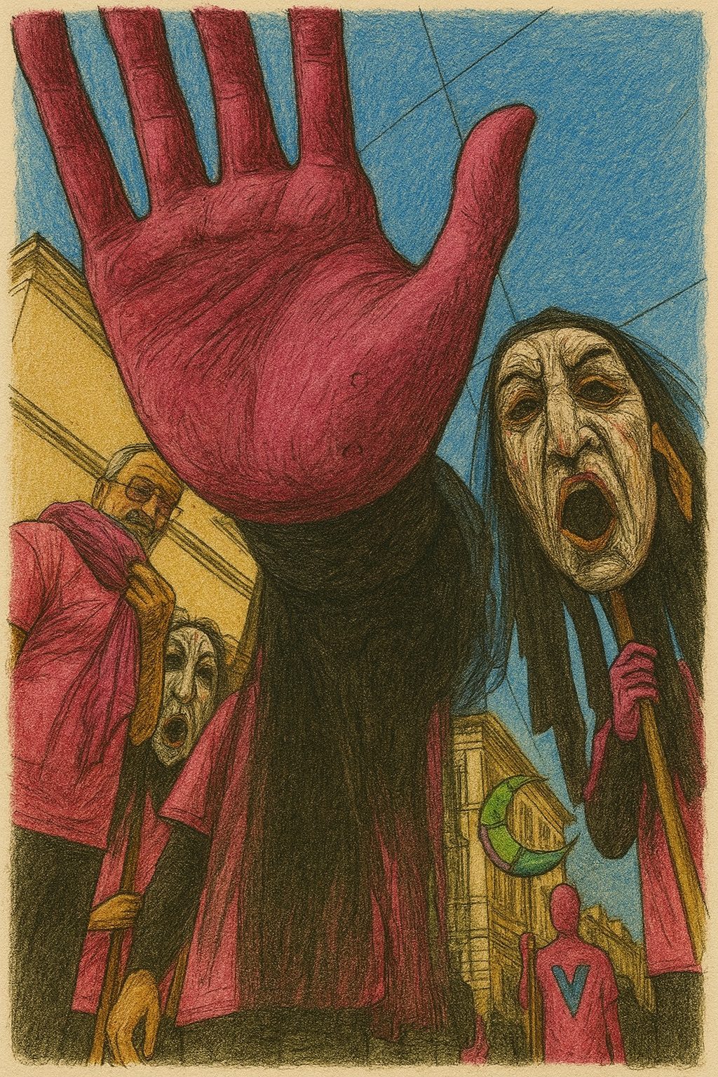 Tavola preparatoria per le sculture mobili della parata