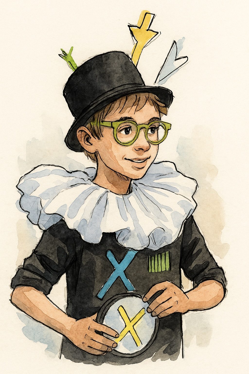 Tavola a china con prospettiva aerea della parata