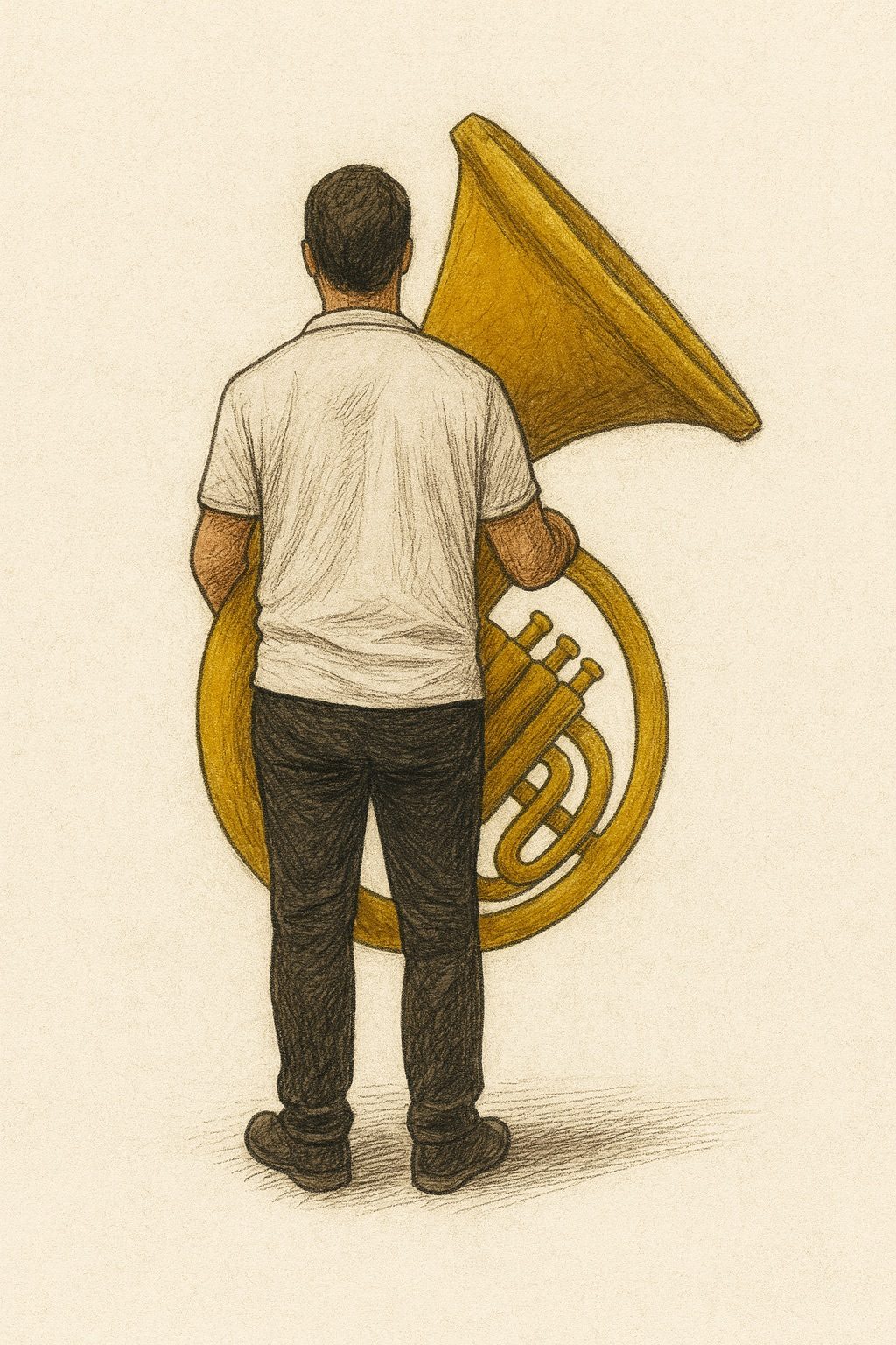 Schizzo preparatorio dell'ultima installazione del percorso