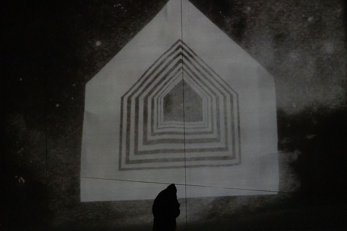 Werther - paesaggio autunnale proiettato sulla scena